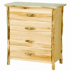 Mountain Woods Rustic Arts Aspen Log Chest, 4-Drawer