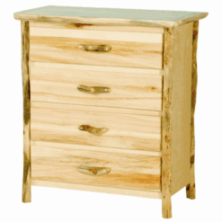 Mountain woods rustic arts aspen log chest 5 drawer 86 1