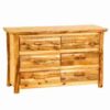 Mountain Woods Rustic Aspen Log Dresser, 6-Drawer