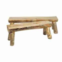 Mountain Woods Log Furniture- Aspen Half Log Bench