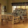 Mountain Woods Log Furniture- Aspen Log Bed - Snowload I