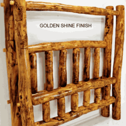 Mountain woods rustic aspen log bench chair 69
