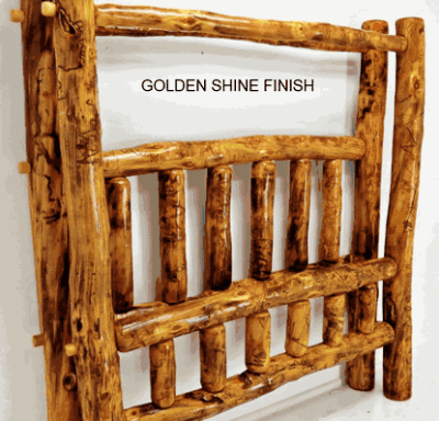 Mountain woods rustic aspen log bench chair 69