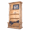 Mountain Woods Log Furniture- Aspen Log Book Case - 3 Shelf, 1 Drawer