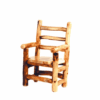 Mountain Woods Log Furniture- Aspen Log Captain'S Chair