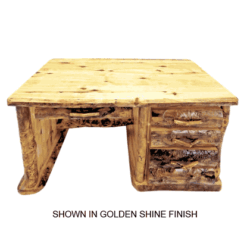 Mountain woods rustic aspen log chest 3 drawer 86