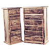 Mountain Woods Rustic Log Furniture-Log Chest - 6 Drawer