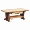 Mountain Woods Log Furniture- Aspen Log Coffee Table - 1 Drawer