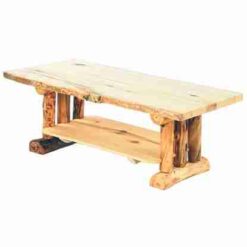 Mountain Woods Log Furniture- Aspen Log Coffee Table