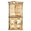 Mountain Woods Rustic Aspen Log Corner Hutch