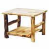 Mountain Woods Log Furniture- Aspen Log Corner Table