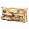 Mountain Woods Log Furniture- Aspen Log Dresser - 8 Drawer