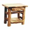 Mountain Woods Log Furniture- Aspen Log End Table - 1 Drawer