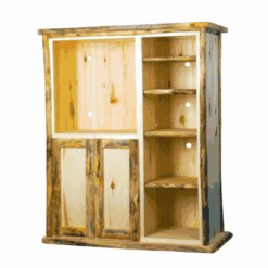 Mountain Woods Log Furniture - Aspen Log Entertainment Center - 4 Shelf