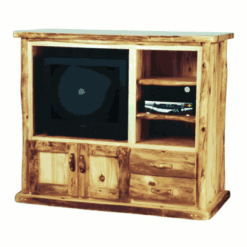 Mountain Woods Log Furniture - Aspen Log Entertainment Center