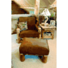 Mountain Woods Log Furniture- Aspen Log Junior Ottoman