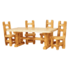 Mountain Woods Log Furniture - Aspen Log Kid'S Table With 4 Chairs