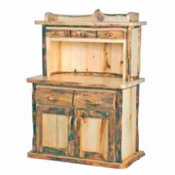 Mountain Woods Log Furniture- Aspen Log Kitchen Hutch