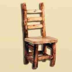 Mountain Woods Rustic Aspen Log Side Chair