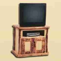 Mountain Woods Rustic Aspen Log Television Stand