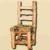 Mountain Woods Rustic Aspen Log Upholstered Side Chair