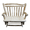 Mountain Woods Rustic Aspen Loveseat Glider Rocker