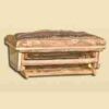 Mountain Woods Rustic Aspen Loveseat Gliding Ottoman