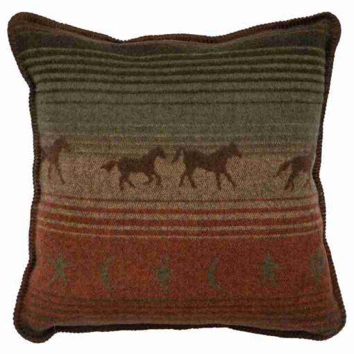 Mustang canyon ii pillow (20"x20") by wooded river