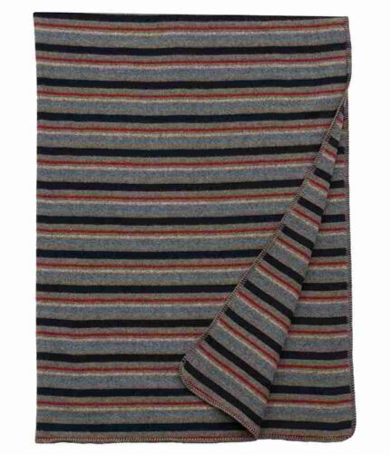 Nordic alpine throw blanket by wooded river 19