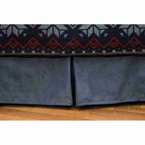 Nordic bed skirt by wooded river