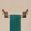 Oak Leaf and Acorn 3D Iron Towel Bar
