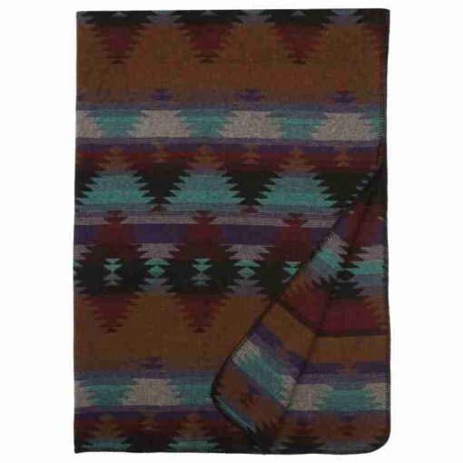 Painted desert iii throw blanket by wooded river