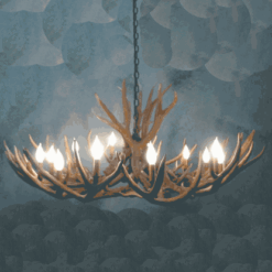 Peak Columbine Mule Deer Antler Chandelier -12 Light