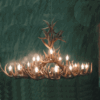 Peak Extra Large Oval Whitetail Deer Antler Chandelier - 18 Light