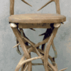 Large Elk Antler Barstool With Backrest
