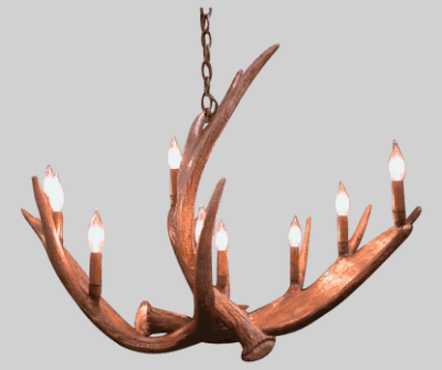 peak oval moose antler chandelier 9 light 57 1