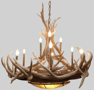 Peak rawhide mica elk antler chandelier optional elk bronzes 77 1