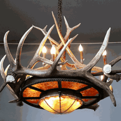 Peak rawhide mica elk antler chandelier optional elk bronzes 80