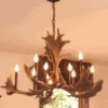 Peak Round Fallow Deer Antler Chandelier - 12 Light