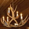 Peak Sagebrush Mule Deer Antler Chandelier - 6 Light