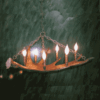Peak Single Moose Antler Chandelier - 6 Light