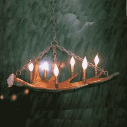 Peak Single Moose Antler Chandelier - 6 Light