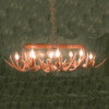 Peak Single Tree Over Whitetail Deer Antler Chandelier - 8 Light