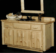 Pine vanities & bath