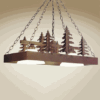 Pool Table Light/Lighted Cookware Hanger Iron Chandelier by Colorado Dallas
