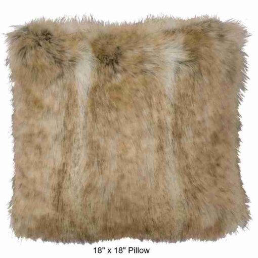 Canadian stone fox faux fur throw blanket by wooded river - image 2