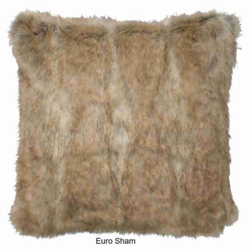 Canadian stone fox faux fur throw blanket by wooded river - image 4