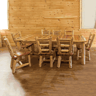 Red cedar log dining room furniture