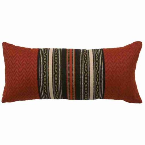 Red pepper pillow 12"x26" by wooded river