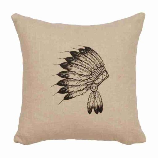 Redrock canyon headdress pillow (16"x16") by wooded river